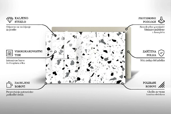 Protetor de fogão de vidro Grés decorativo