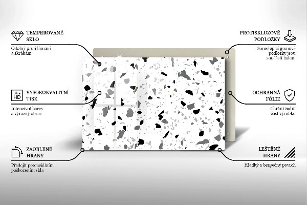 Protetor de fogão de vidro Grés decorativo