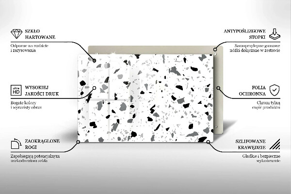 Protetor de fogão de vidro Grés decorativo