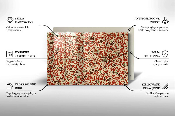 Protetor de fogão de vidro Pequenos grés