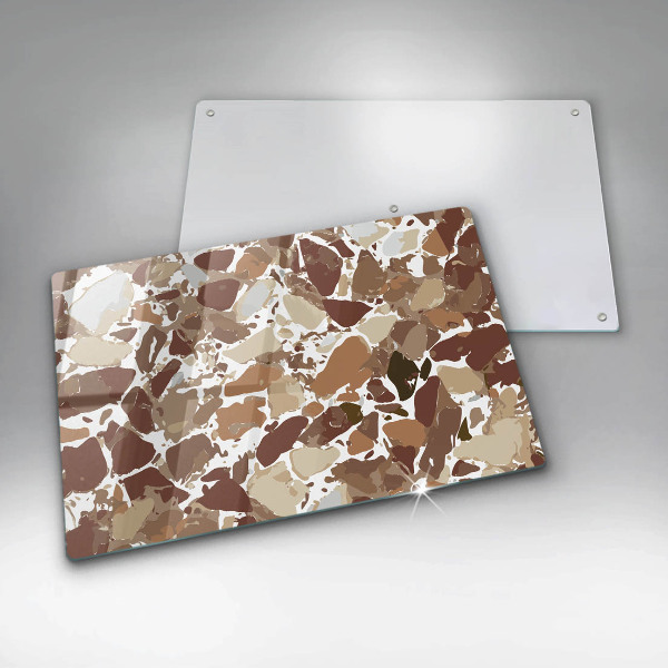 Protetor de fogão de vidro Pontos decorativos de pedra