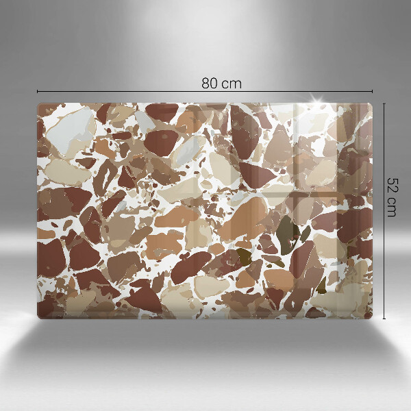 Protetor de fogão de vidro Pontos decorativos de pedra