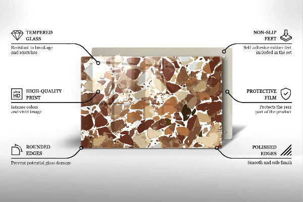 Protetor de fogão de vidro Pontos decorativos de pedra