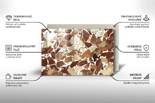 Protetor de fogão de vidro Pontos decorativos de pedra