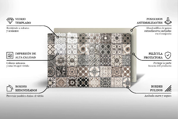 Protetor em vidro para fogão Azulejos decorativos