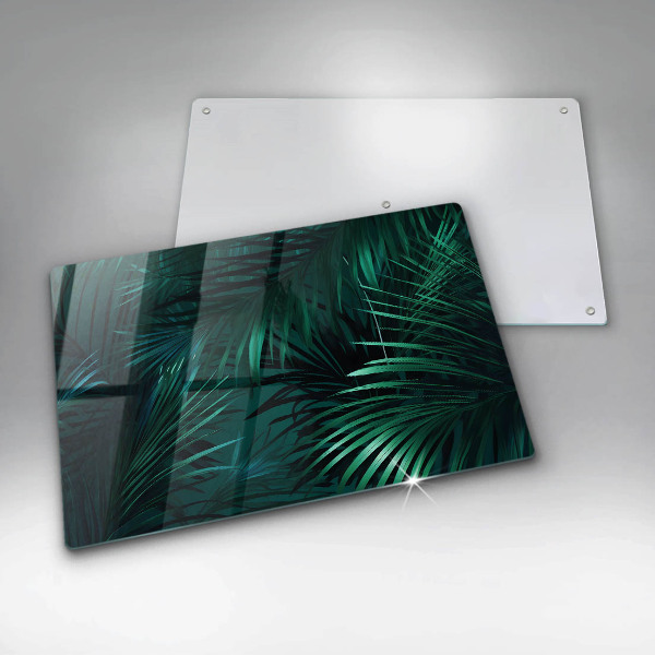 Protetor para fogão de vidro Folhas selvagens da selva