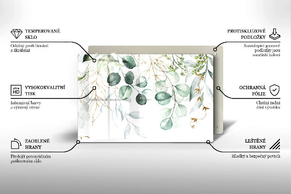 Cobertura placa vitrocerámica Plantas pintadas