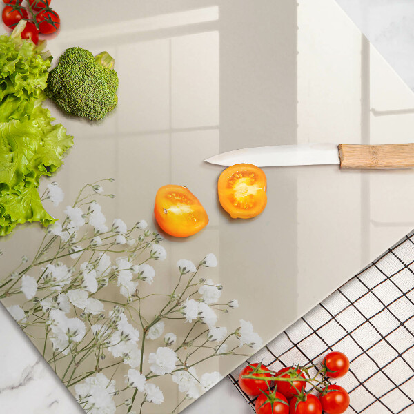 Protetor para fogão de vidro Flores boho de Gypsophila