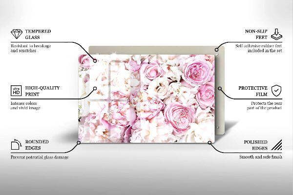 Cobertura placa vitrocerámica Buquê de peônias