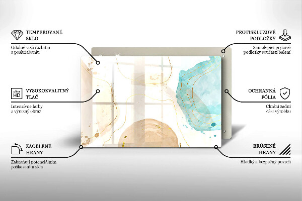 Protetor para fogão de vidro Formas boho brilhantes