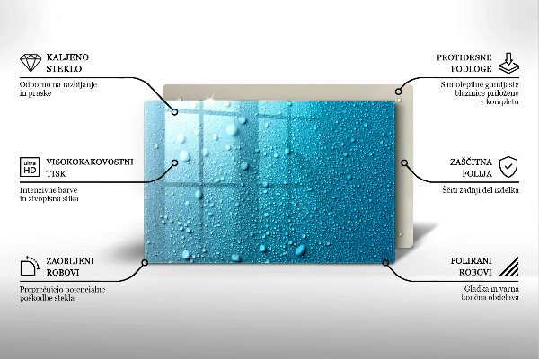 Cobertura placa vitrocerámica Gotas de água