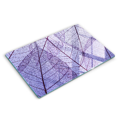 Protetor de fogão de vidro Folhas com nervuras