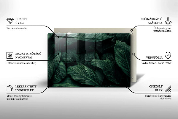 Cobertura placa vitrocerámica Folhas escuras