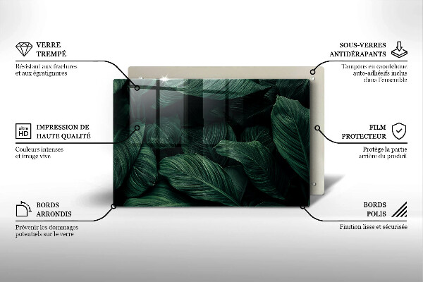 Cobertura placa vitrocerámica Folhas escuras