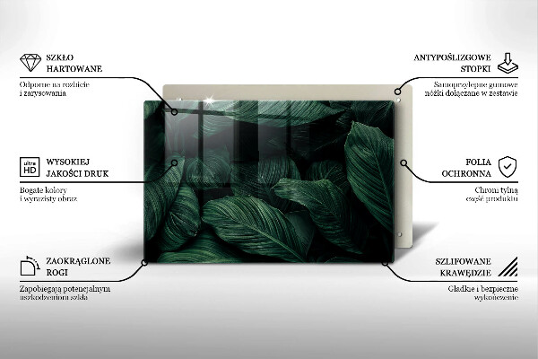 Cobertura placa vitrocerámica Folhas escuras