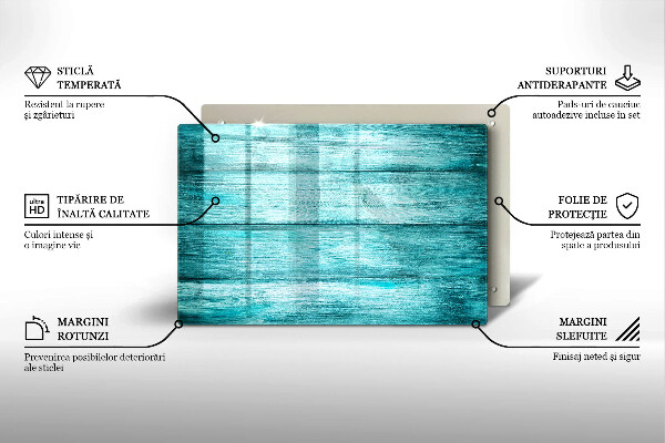 Protetor para fogão de vidro Tábuas de madeira vintage