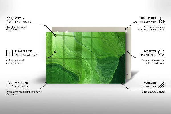 Protetor de fogão de vidro Textura abstrata