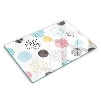 Protetor para fogão de vidro Formas pintadas