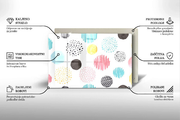 Protetor para fogão de vidro Formas pintadas