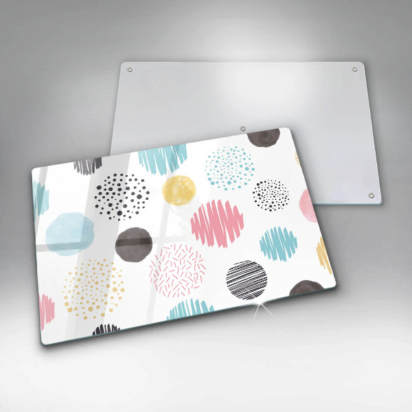 Protetor para fogão de vidro Formas pintadas