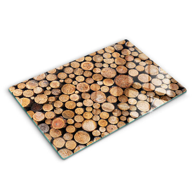 Protetor de fogão de vidro Troncos de árvores