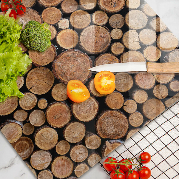 Protetor de fogão de vidro Troncos de árvores