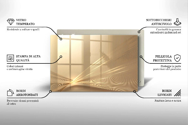 Protetor para fogão de vidro Abstração moderna