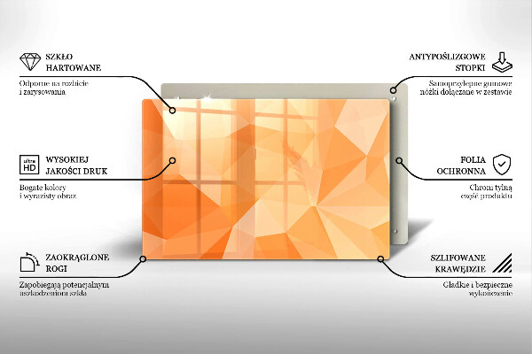 Protetor de fogão de vidro Fundo geométrico