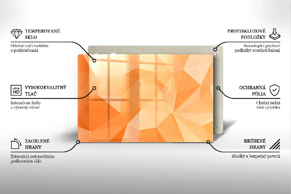 Protetor de fogão de vidro Fundo geométrico