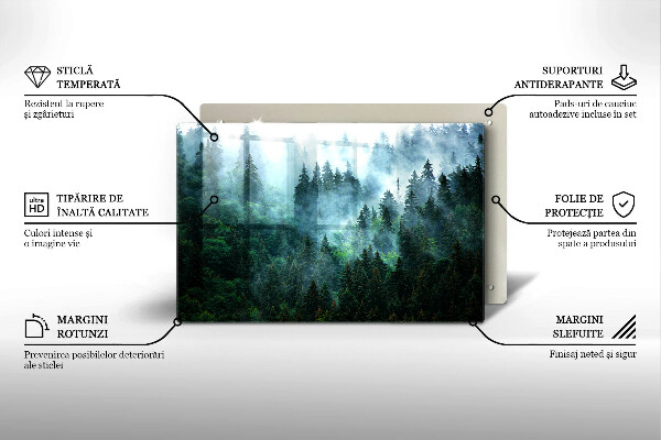 Cobertura placa vitrocerámica Floresta no nevoeiro