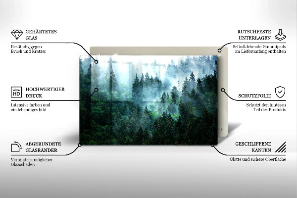 Cobertura placa vitrocerámica Floresta no nevoeiro