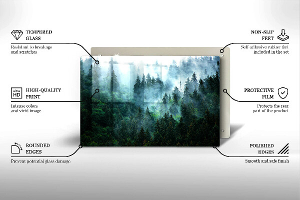 Cobertura placa vitrocerámica Floresta no nevoeiro