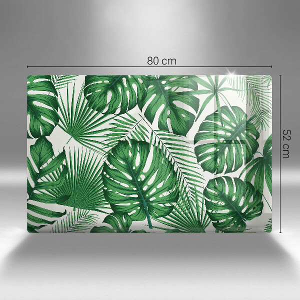 Protetor de fogão de vidro Folhas de Monstera