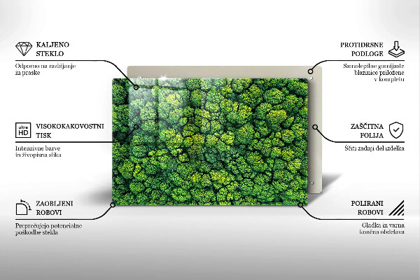 Protetor de fogão de vidro A natureza planta musgo