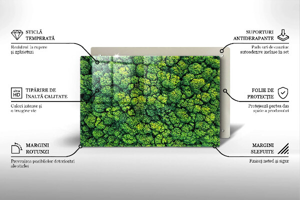 Protetor de fogão de vidro A natureza planta musgo