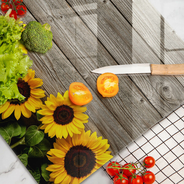 Protetor para fogão de vidro Girassóis em capas