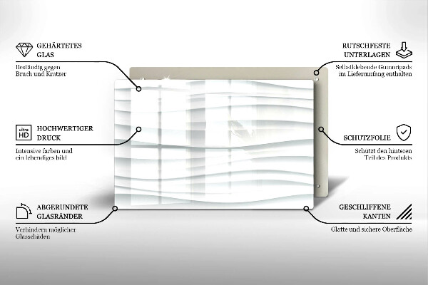Protetor de fogão de vidro Estrutura moderna