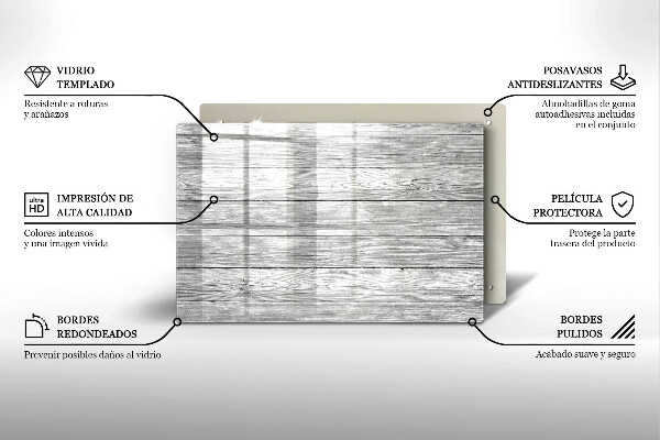 Protetor para fogão de vidro Tábuas de madeira velhas