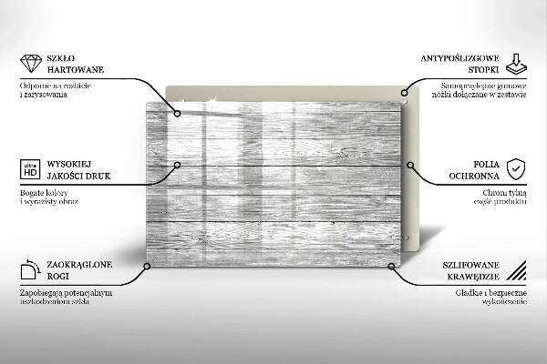 Protetor para fogão de vidro Tábuas de madeira velhas