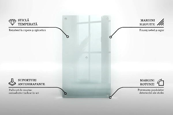 Vidro transparente para placa de indução na cozinha 52x30 cm