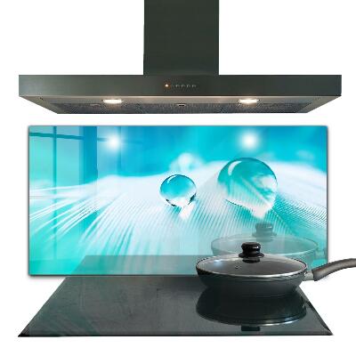 Painel para cozinha Folhas verdes depois da chuva