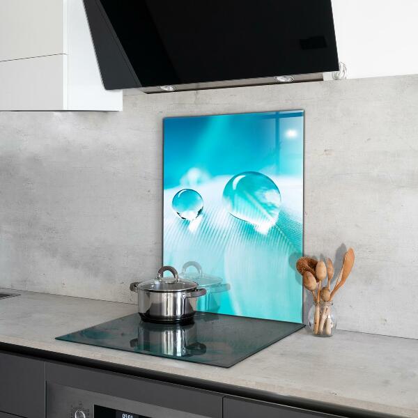 Painel para cozinha Folhas verdes depois da chuva