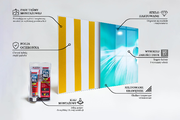 Painel para cozinha Folhas verdes depois da chuva