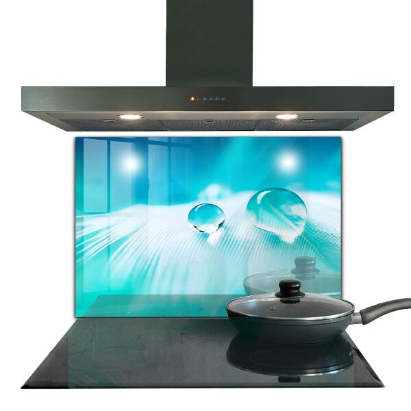 Painel para cozinha Folhas verdes depois da chuva