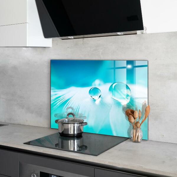 Painel para cozinha Folhas verdes depois da chuva