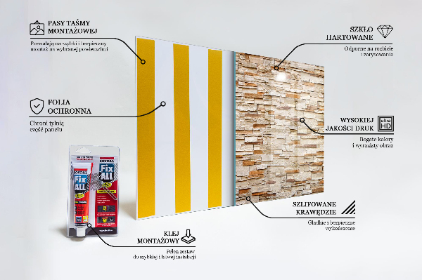 Painel para cozinha Penas coloridas de pássaros