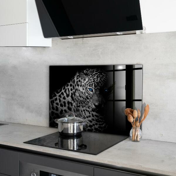 Backsplash cozinha Gato selvagem pantera escura