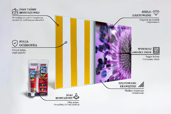 Painel para cozinha Flor roxa