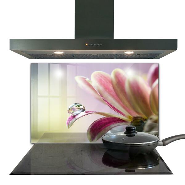 Backsplash cozinha Flor com uma gota de orvalho da manhã