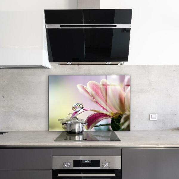 Backsplash cozinha Flor com uma gota de orvalho da manhã